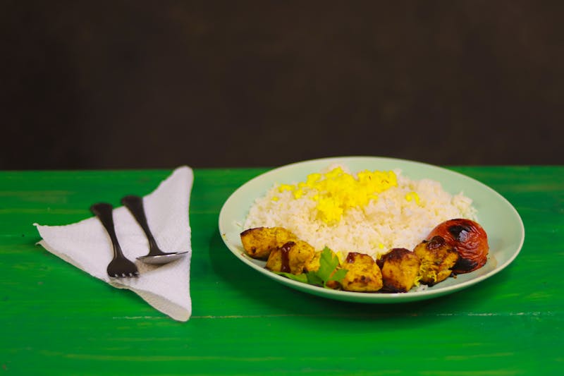 Grilled steak burrito with roasted peppers and guacamole